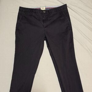 Perk Clothing Feel Good Chino Pants 40x32 Navy Slim Stretch Cotton Athletic Fit